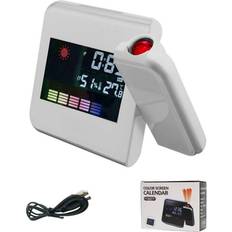 Alarm Clocks Spactz Réveil À Projection Numérique À LED Avec Thermomètre Et Température