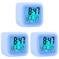 Alarm Clocks Spactz 3X Alarm Clock Digital Travel Night Light