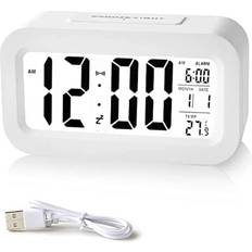 Alarm Clocks Tlily Digital Alarm Clock Rechargeable with Smart Light Sensor Date