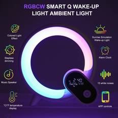 Tomtop Jms RGBCW Wake-Up Light Ambient Lights Alarm Clock