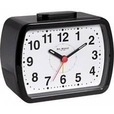 Alarm Clocks WIDDOP and Co Quartz Alarm Bell Oblong Small Alarm Clock Black 5184B