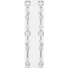 Rhodium Plated Earrings Swarovski Constella Drop Earrings With Rhodium Plate - White
