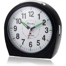Alarm Clocks Ravel Bold Black Art Deco Quartz Bell Alarm Clock