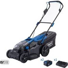 Scheppach Lawnmower 43cm 2 Batteries 4.0Ah Dual Charger IXES BC-MP430-X Battery Powered Mower