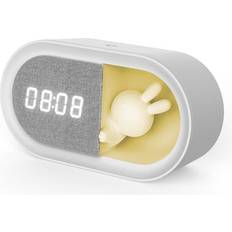 Forever LED Väckarklocka Med Nattbelysning Bunny Vit