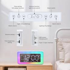 Alarm Clocks Tooarts LED Digital Clock Luminous Electronic Alarm Clock