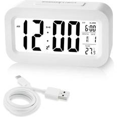 Tlily Rechargeable Digital Alarm Clock Smart Light Sensor