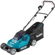 Makita DLM382PT2 Lawn Push Lawn Mower Green Battery Powered Mower