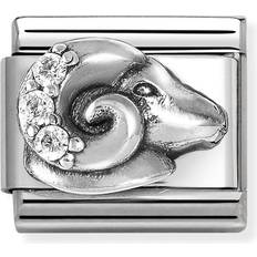 Nomination Classic Oxidised Silver CZ Aries Zodiac Charms
