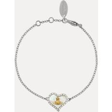 Vivienne Westwood White Bracelets Vivienne Westwood Petra Bracelet - Silvergold/White/Pearl