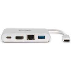 Docking Station Hamlet HDKC-PD100 Docking Station USB-C To HDMI Lan USB 3.0