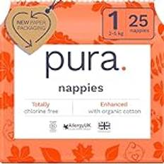 Organic Diapers Pura Eco Nappy Size 1 25 Nappies