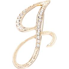 Gold Brooches Uxcell Letter Brooch Pins - Gold Tone