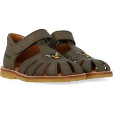 Angulus Forrest Begynder Sandal Med Bi Broderi - Grøn