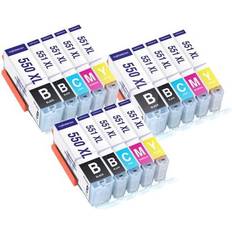 x15 Cartouches Canon PGI 550 XL CLI 551 XL - Noir