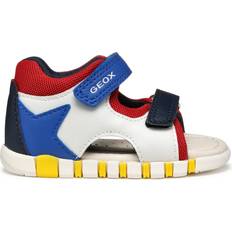 Red Sandals Geox Boys Faux Leather & Mesh Sandals - Blue/White