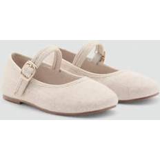 Bebisar Ballerinaskor Barnskor Mango Kids Ballerina Met Ronde Punt En Gesp Zand - Beige