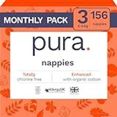 Nappies size 3 Pura Eco Baby Nappies Size 3 6 x 26