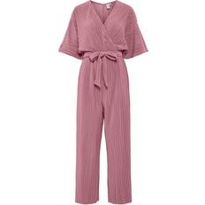 Pink - Women Jumpsuits & Overalls Yas Plisse Wrap Front Jumpsuit - Lilas Pink
