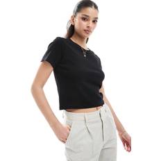 Monki Shrunken Tee - Black