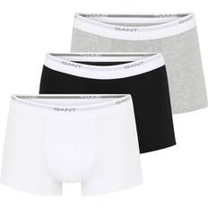 Gant Men's Underwear Gant 3 Pack Trunks With Logo Waistband - Black/White