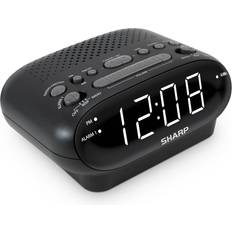 Alarm Clocks Sharp Digital Dual Alarm Clock with AM/FM Radio