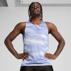 Puma Herre Toppe Puma Men's Raceday Ultraspun Graphic Singlet Top - Blue