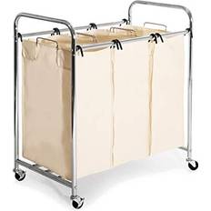 Seville Classics Laundry Sorter Cart Chrome Large SHE16166