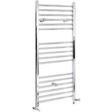 Heated Towel Rails Milano Modern Chrome Dual Fuel Electric Straight Bar Heated Towel Rail Radiator 1200mm x 500mm Chrome