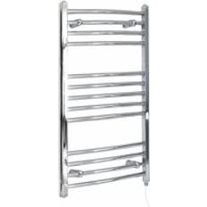 Heated Towel Rails Milano Kent Electric Modern Chrome Curved Bar Heated Towel Rail Radiator 1000mm x 500mm