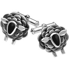 Cufflinks C W Sellors Sterling Silver Whitby Jet Sheep Cufflinks