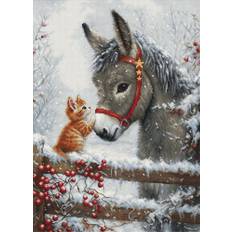 Yarn & Needlework Supplies Luca-S Counted Cross Stitch Kit Warm Hug 29x40cm