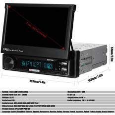Tomtop Jms 7 Inch Single Din Car Stereo with Telescopic Touchscreen