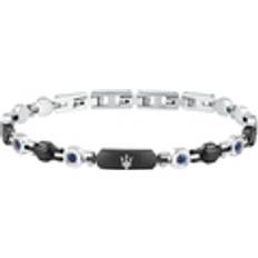 Safirer Armband Maserati Sapphire Armband Rostfritt Stål Herr - Black Silver