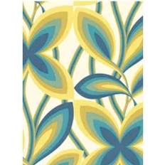 Wallpapers Little Greene 60er Jahre Tapete Starflower Peacock Turquoise
