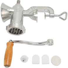 Mincers Tomtop Jms Manueller Fleischwolf Aluminiumlegierung Haushalts-Handfleischwolf mit Holzgriff für zu Hause L