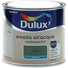Pitture Dulux Smalto Satinato All'Acqua Per Metallo Plastica 0.5 Litri Verde Verde