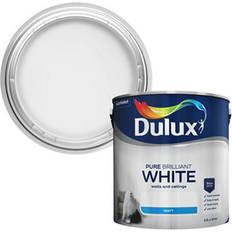 Dulux matt emulsion paint pure brilliant white Dulux Pure Brilliant Matt Emulsion One Size Wall Paint White 2.5L