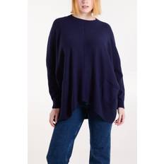 Blue Vanilla Round Neck Pocket Jumper - Navy