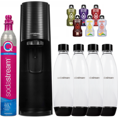 Kohlensäuremaschinen SodaStream Terra Black 4 Flaschen Schwarz 1L Fuse Bolero