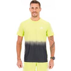 Men - Running - Yellow Clothing adidas Own The Run Colour Block T-Shirt - Green/Pulse Lime