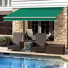 GreenBay Manual Awning Garden Patio Canopy Shelter 2.5 x 2m