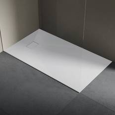 Piatti Doccia Piatto Doccia in Resina 90x160 cm Effetto Pietra Bianco
