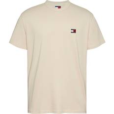 5XL Tops Tommy Jeans Regular Fit Left Chest Badge T-Shirt - Off White