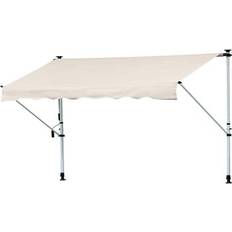 Jardín y Entorno Exterior OutSunny Toldo Manual Retráctil para Exterior 400x120x170-280 cm