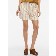 Linne - Unisex Shorts Vila Medelhög Midja Shorts - Beige