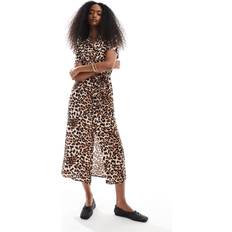 Vero Moda Leopard Klänningar Vero Moda Lång Klänning - Tan