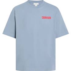 Calvin Klein Röda T-shirts Calvin Klein Heavy Jersey Logo T-shirt - Blue