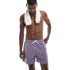 Purple Swimming Trunks Hollister 6 Inch Swim Sweersucker Short - Purple