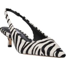 Steve Madden Dame Højhælede sko Steve Madden Kari Slingback Zebra - Flerfarvet